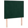 vidaXL Cama box spring c/ colch&atilde;o/LED 80x200 cm veludo verde-escuro