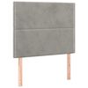 vidaXL Cabeceira Cinza Claro 100x5x118/128 cm Veludo