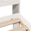 vidaXL Cama com estante sem colch&atilde;o 135x190 cm pinho maci&ccedil;o branco