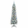 vidaXL &Aacute;rvore de Natal Artificial Branco 210 cm PVC, Metal e Pl&aacute;stico