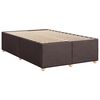 vidaXL Cama boxspring com colch&atilde;o 120x190 cm tecido castanho-escuro