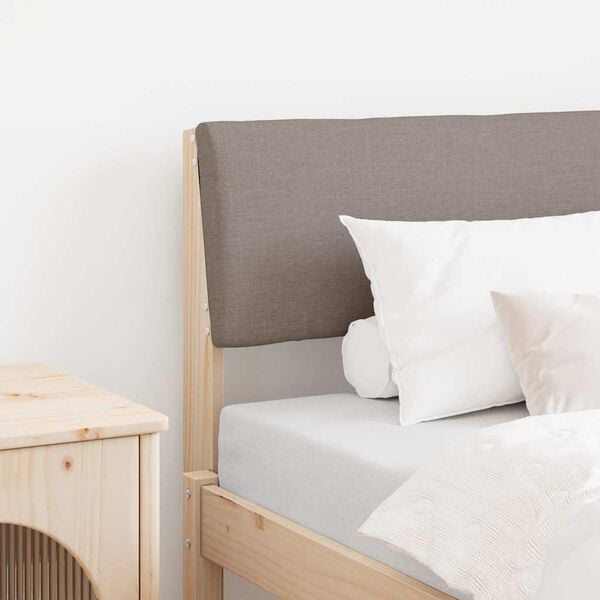 vidaXL Cabeceira estofada Cinzento-acastanhado 80 cm