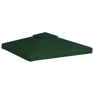 vidaXL Cobertura de substituição p/ gazebo 310 g/m² verde 3x3 m