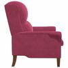 vidaXL poltrona vermelho tinto 76 x 94 x 102 cm Veludo