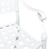 vidaXL Conjunto de Mesa de Jardim 3 pcs Branco Alum&iacute;nio Fundido