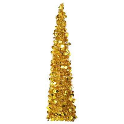 vidaXL Árvore de Natal pop-up artificial 150 cm PET dourado