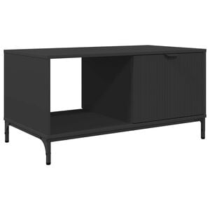 vidaXL Mesa de centro com gaveta Carvalho Preto 90 x 49 x 46 cm