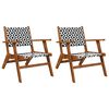 vidaXL Cadeiras de jardim 2 pcs madeira de ac&aacute;cia maci&ccedil;a