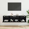 vidaXL Gabinetes de TV na Parede 2 pcs Carvalho Preto 60 x 30 x 30 cm