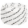vidaXL Corda entran&ccedil;ada para barco 16 mm 25 m poli&eacute;ster branco