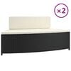 vidaXL Bancos de spa com almofad&otilde;es 2 pcs vime PE preto
