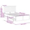 vidaXL Estrutura da Cama Cinzento 135 x 190 cm Madeira de Engenharia