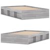 vidaXL Estrutura de cama 120x200 cm cinza sonoma
