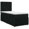 vidaXL Cama box spring com colch&atilde;o Preto 80 x 200 cm Tecido
