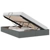 vidaXL Cama com Armazenamento Cinza Escuro 140 x 190 cm tecido