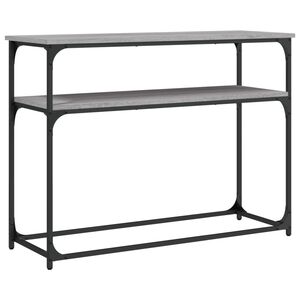 vidaXL Mesa consola 100x35,5x75cm derivados de madeira cinzento sonoma