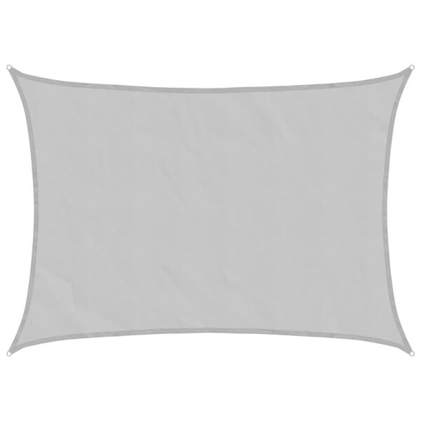 vidaXL Para-sol estilo vela 8x6 m oxford 100% poli&eacute;ster cinzento-claro