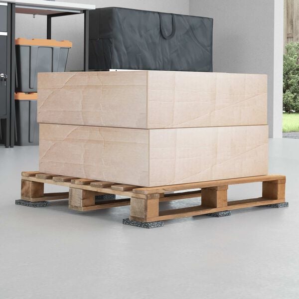 vidaXL Rolo de Borracha Preto Borracha