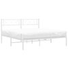 vidaXL Estrutura de cama com cabeceira 120x200 cm metal branco