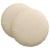 vidaXL Almofadas de Assento 2 unid. Tecido Creme &Oslash;80 x 29 cm