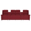 vidaXL Poltrona massagem 4 lug. reclin. c/ suporte copo vermelho-tinto