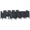 vidaXL Conjunto de Jantar para Jardim 11 pcs Antracite Polipropileno