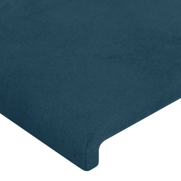 vidaXL Cabeceiras azul-escuro 180x5x78/88 cm veludo