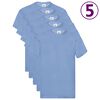 Fruit of the Loom T-shirts originais 5 pcs algodão XL azul-claro