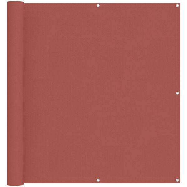 vidaXL Tela de Varanda Terracota 110 x 800 cm Tecido Oxford