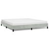 vidaXL Estrutura de cama sem colch&atilde;o, veludo cinza claro tamanho California King