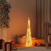 vidaXL Cone ilumina&ccedil;&atilde;o Natal 30 luzes LED 60 cm acr&iacute;lico branco quente