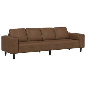 vidaXL Sof&aacute; de Sala de Estar Castanho 250 x 77 x 76 cm