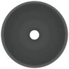 vidaXL Lavat&oacute;rio luxuoso redondo 40x15cm cer&acirc;mica cinzento-escuro mate