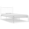 vidaXL Estrutura de cama metal 90x200 cm branco