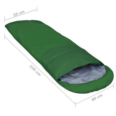 vidaXL Sacos-cama leves 2 pcs 15 ℃ 850 g verde