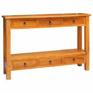 vidaXL Aparador Natural 115 x 32 x 76 cm Madeira de Mogno S&oacute;lida