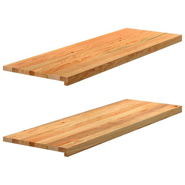 vidaXL Soleiras da janela 2 pcs 120x40x2 cm carvalho castanho-claro