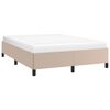 vidaXL Estrutura de cama 140x190 cm couro artificial cappuccino