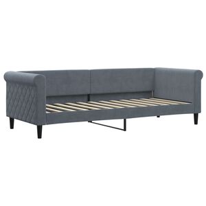 vidaXL Sof&aacute;-cama 80x200 cm veludo cinzento-escuro