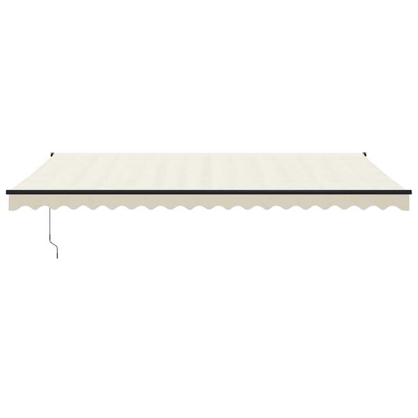 vidaXL Toldo retr&aacute;til autom&aacute;tico 5x3 m cor creme