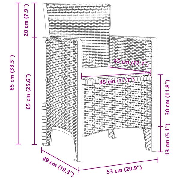 vidaXL Conjunto de Jantar para Jardim 11 pcs Marrom e Cinza claro