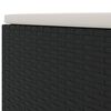 vidaXL 6 pcs conjunto lounge de jardim c/ almofad&otilde;es vime PE preto