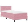 vidaXL Cama Box com colch&atilde;o com cabeceira Rosa 80 x 200 cm Veludo
