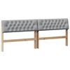 vidaXL Cabeceira estofada Cinzento-claro 200 cm