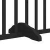 vidaXL Port&atilde;o p/ c&atilde;es com porta dobr&aacute;vel 4 pain&eacute;is 320 cm &aacute;lamo preto