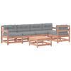 vidaXL 6 pcs conj. lounge jardim c/ almofadões madeira douglas maciça