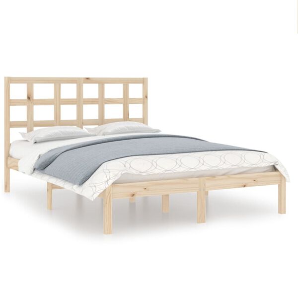 vidaXL Estrutura de cama 200x200 cm madeira maci&ccedil;a