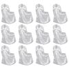 vidaXL Capa de cadeira para banquetes de casamento 12 pcs branco