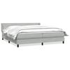 vidaXL Cama com molas/colch&atilde;o 180x210 cm veludo cinzento-claro
