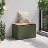 vidaXL Banco de jardim Verde-oliva 60 x 40 x 43 cm A&ccedil;o